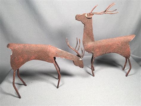 outdoor metal deer decor